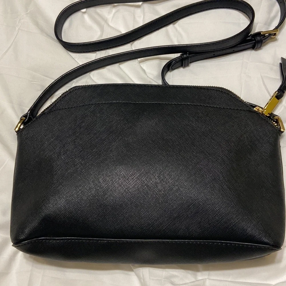 Calvin Klein Black embroidered flowered red pink green cross body, shoulder nice - Picture 3 of 12